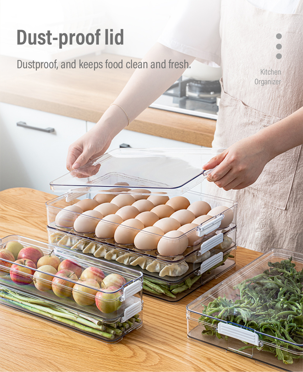 Multi-purpose Stackable Fridge Egg Organizer-6